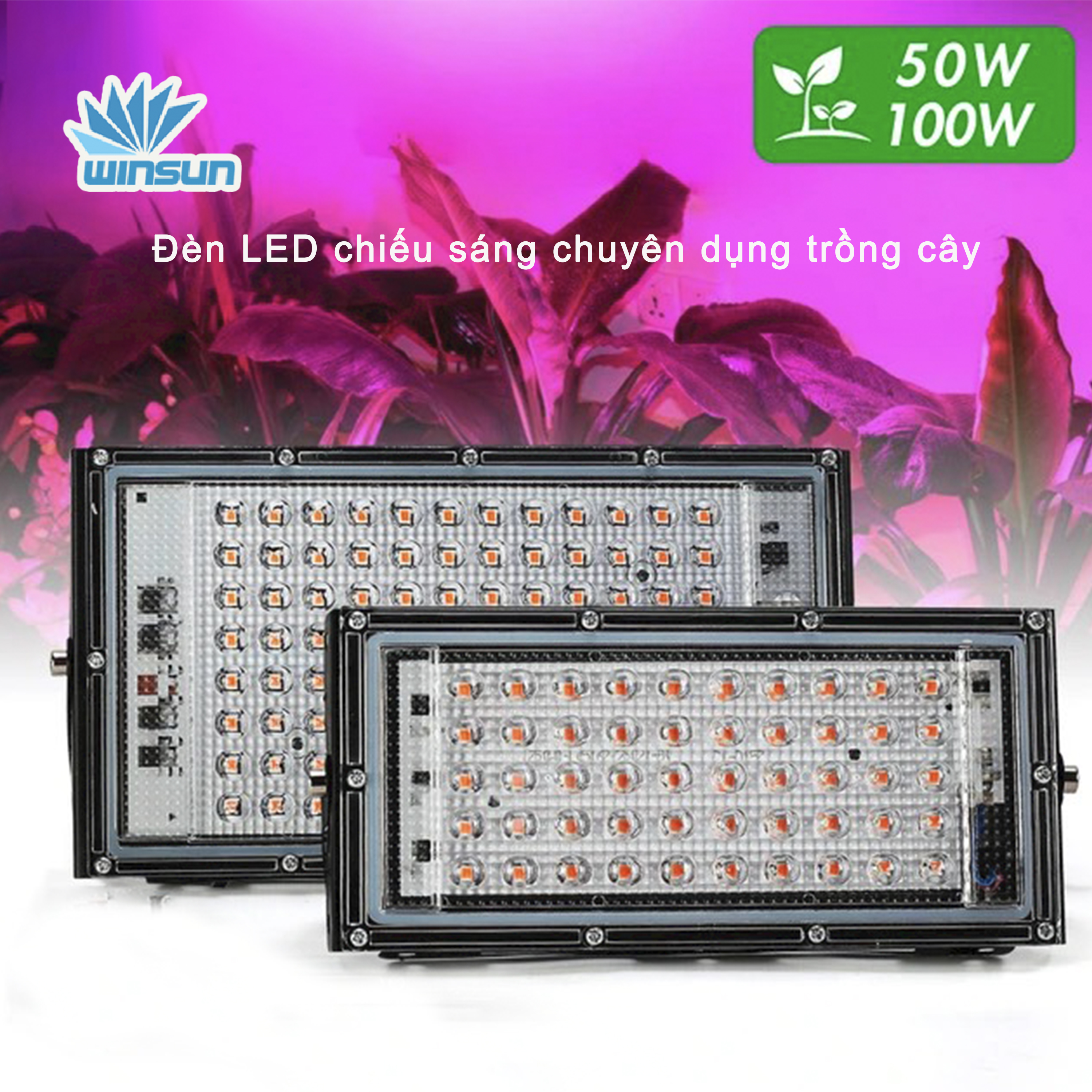 Đèn LED Chiếu Sáng Ngoài Trời chuyên dụng trồng cây 50W