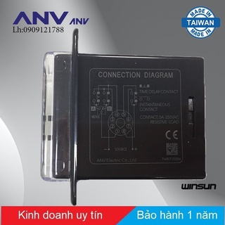 Timer điện tử 2 số mặt tủ ANV T2D - YT 24~240 VAC Winsun