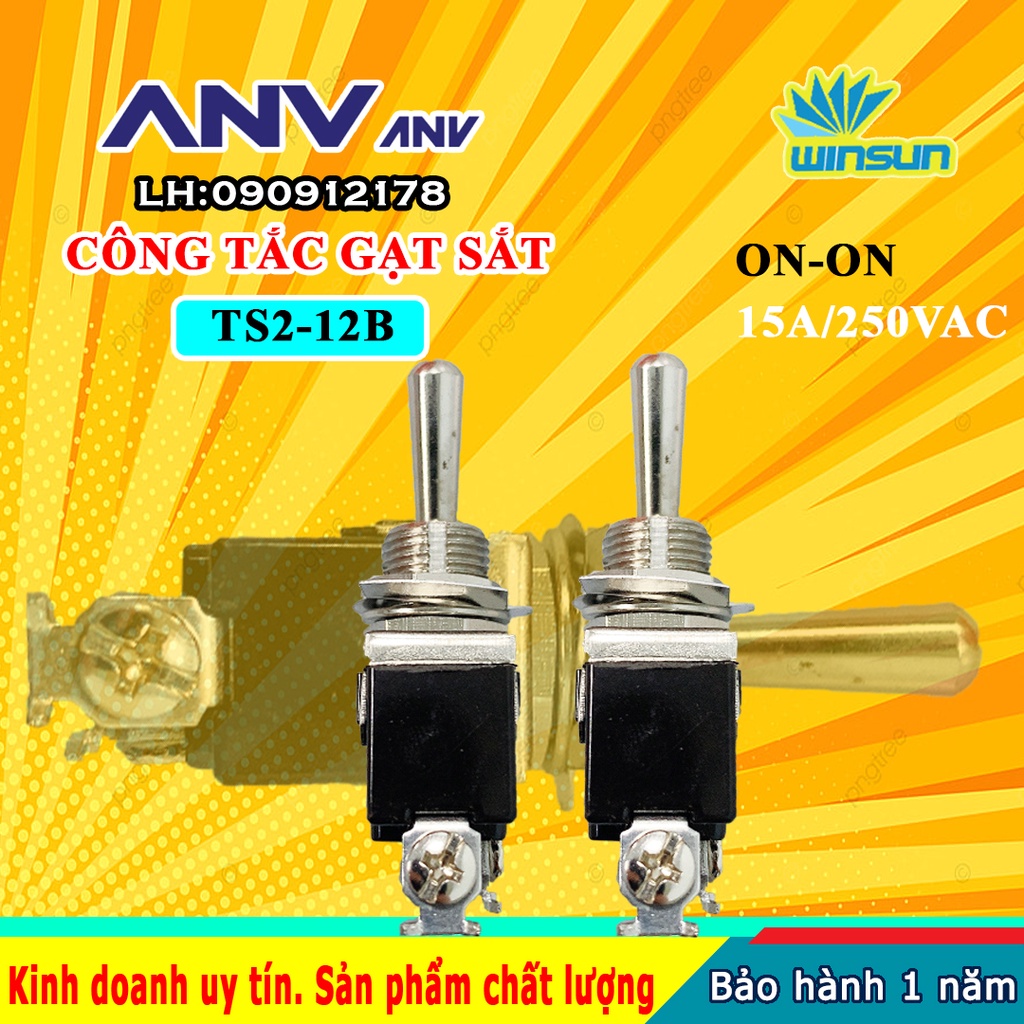 ANV Công tắc gạt sắt ANV ON-ON 3 chân TS2-12B Winsun