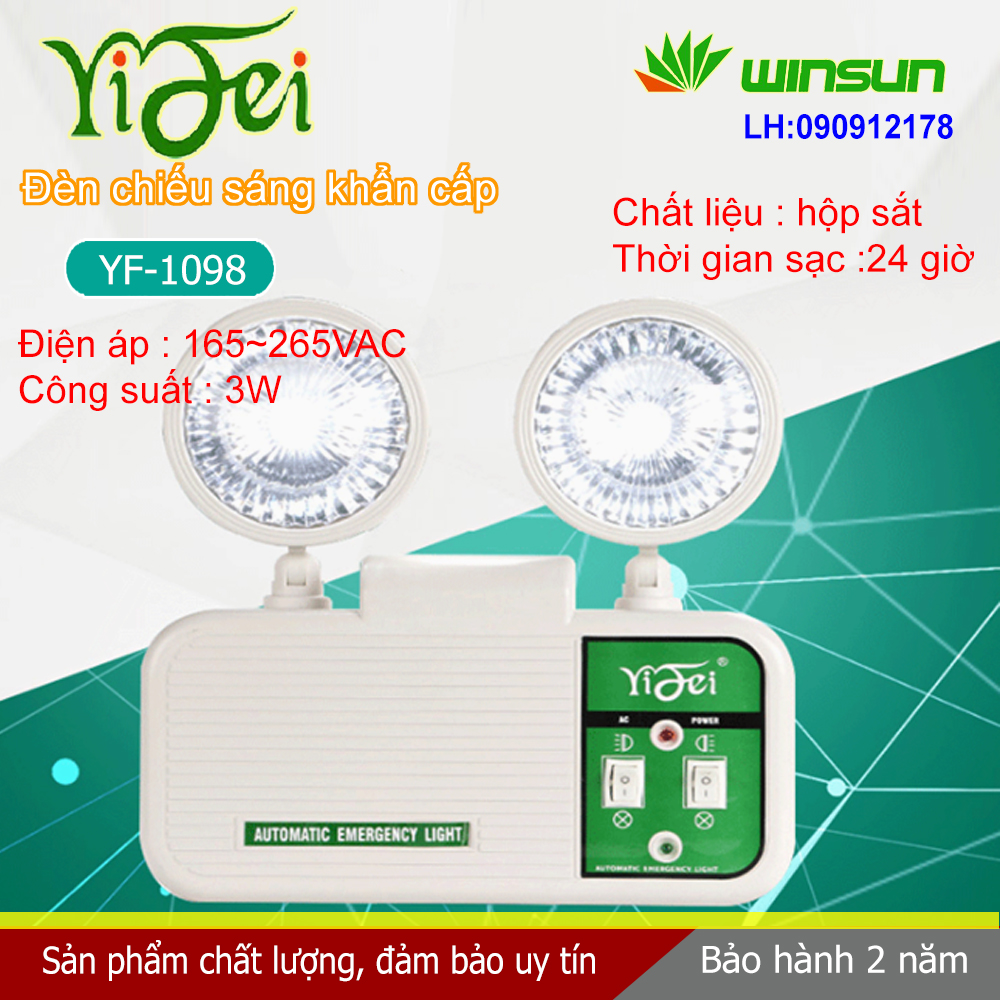 Đèn chiếu sáng khẩn cấp, đèn sự cố YiFei YF-1098 Winsun