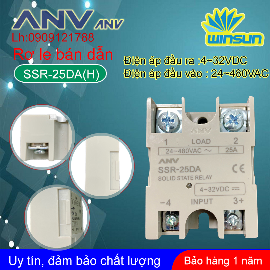 ANV Rơ le bán dẫn ANV SSR-25VA,25DA,25AA,25DA(H) Winsun