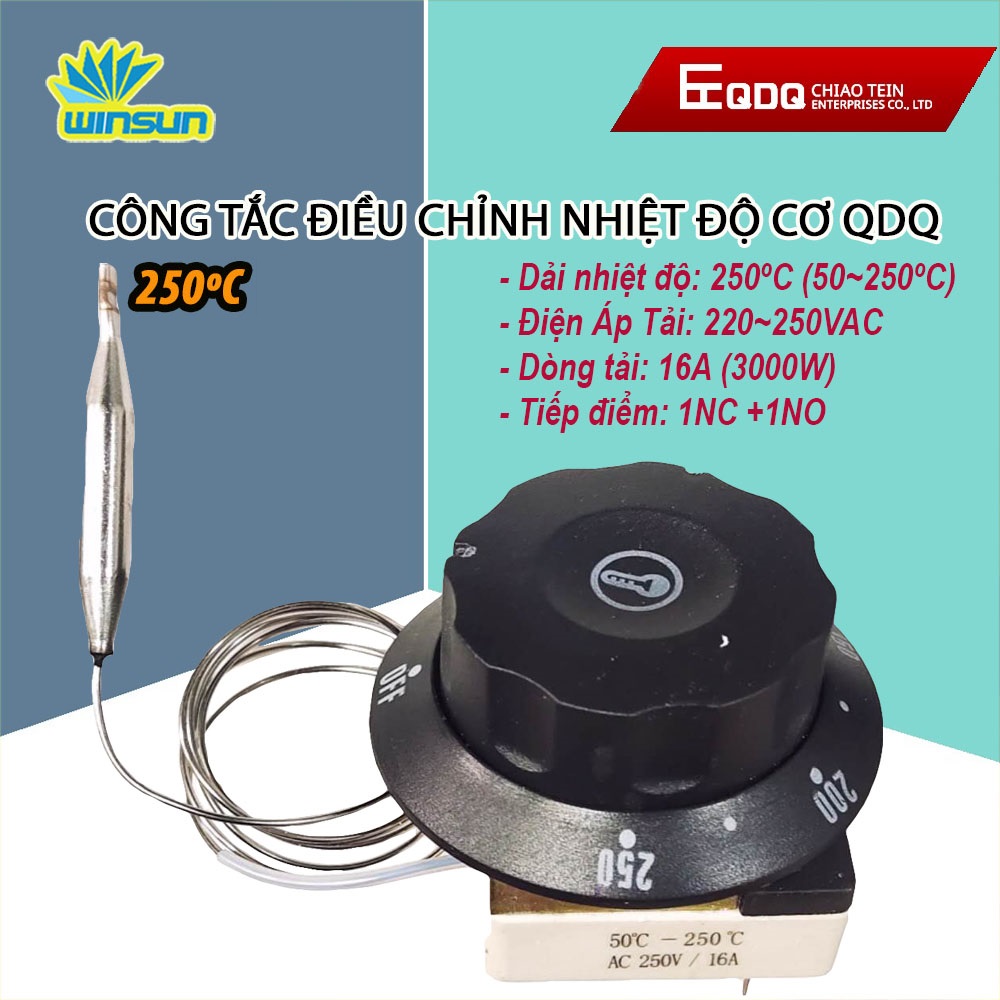 Công tắc điều chỉnh nhiệt độ cơ 0~320°C cho bếp đun