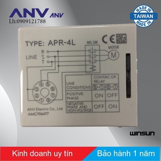 Bộ bảo vệ pha ANV APR-4L 200~480VAC Winsun