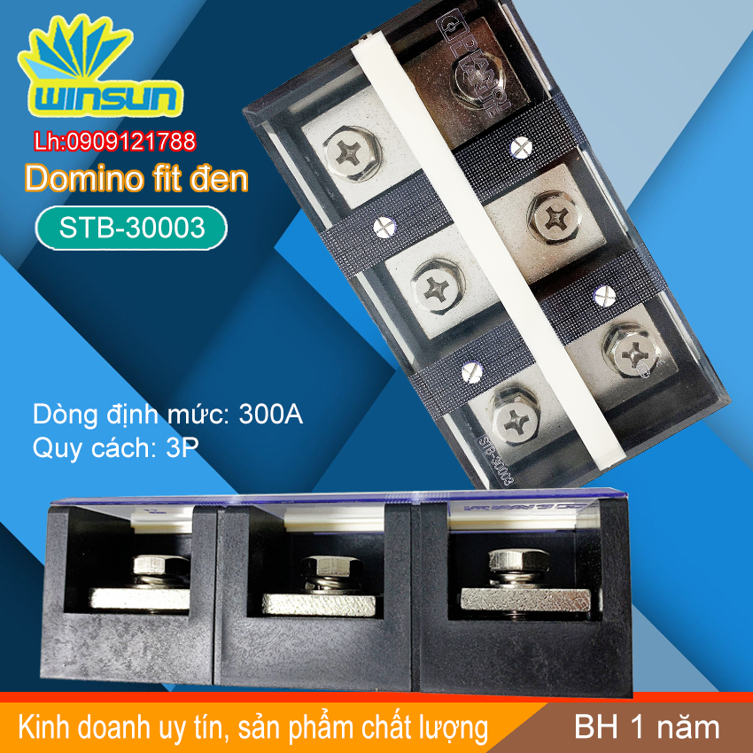 Domino khối fit đen 300A STB-300 Winsun