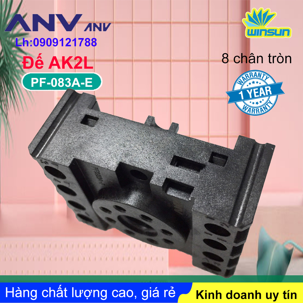 ANV Đế timer relay ANV PF 083A-E 8 chân tròn Winsun