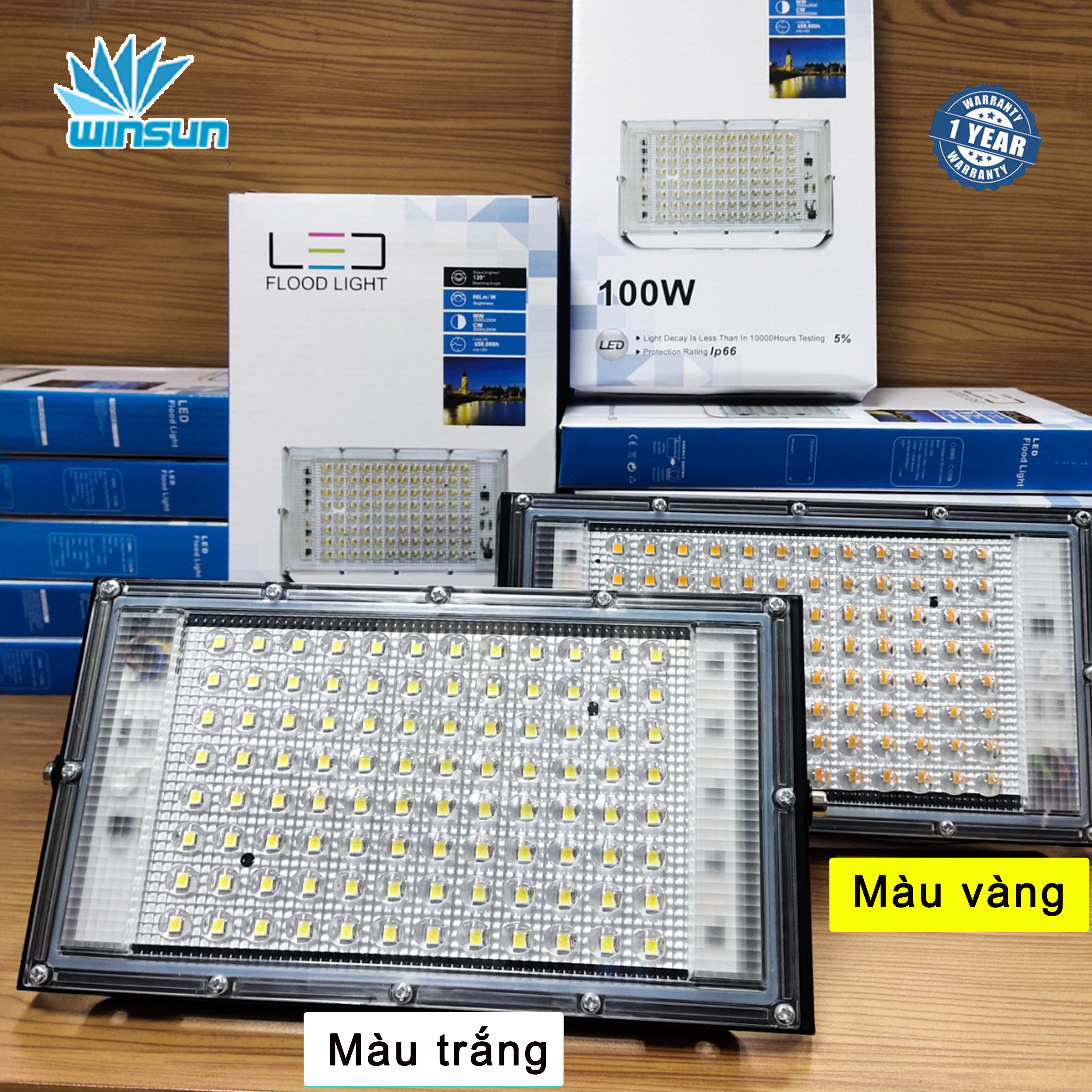 Đèn pha Led ngoài trời chống mưa 100W