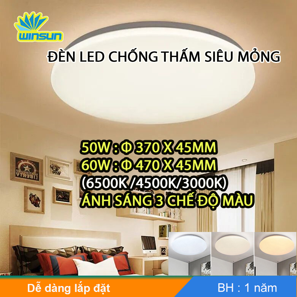 Đèn led ốp trần siêu sáng 20W 30W 40W 50W 60W chống thấm nước