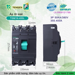 Aptomat Tengen MCCB TGM1N-400L 3 pha Winsun