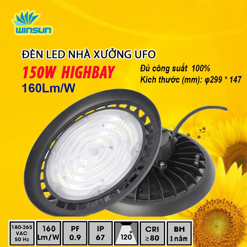 Đèn Led nhà xưởng UFO Highbay HTC 150W