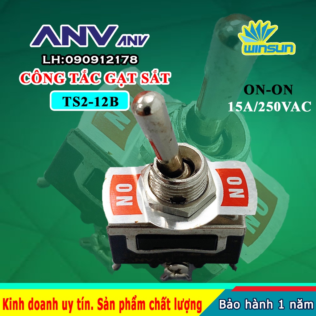 ANV Công tắc gạt sắt ANV ON-ON 3 chân TS2-12B Winsun