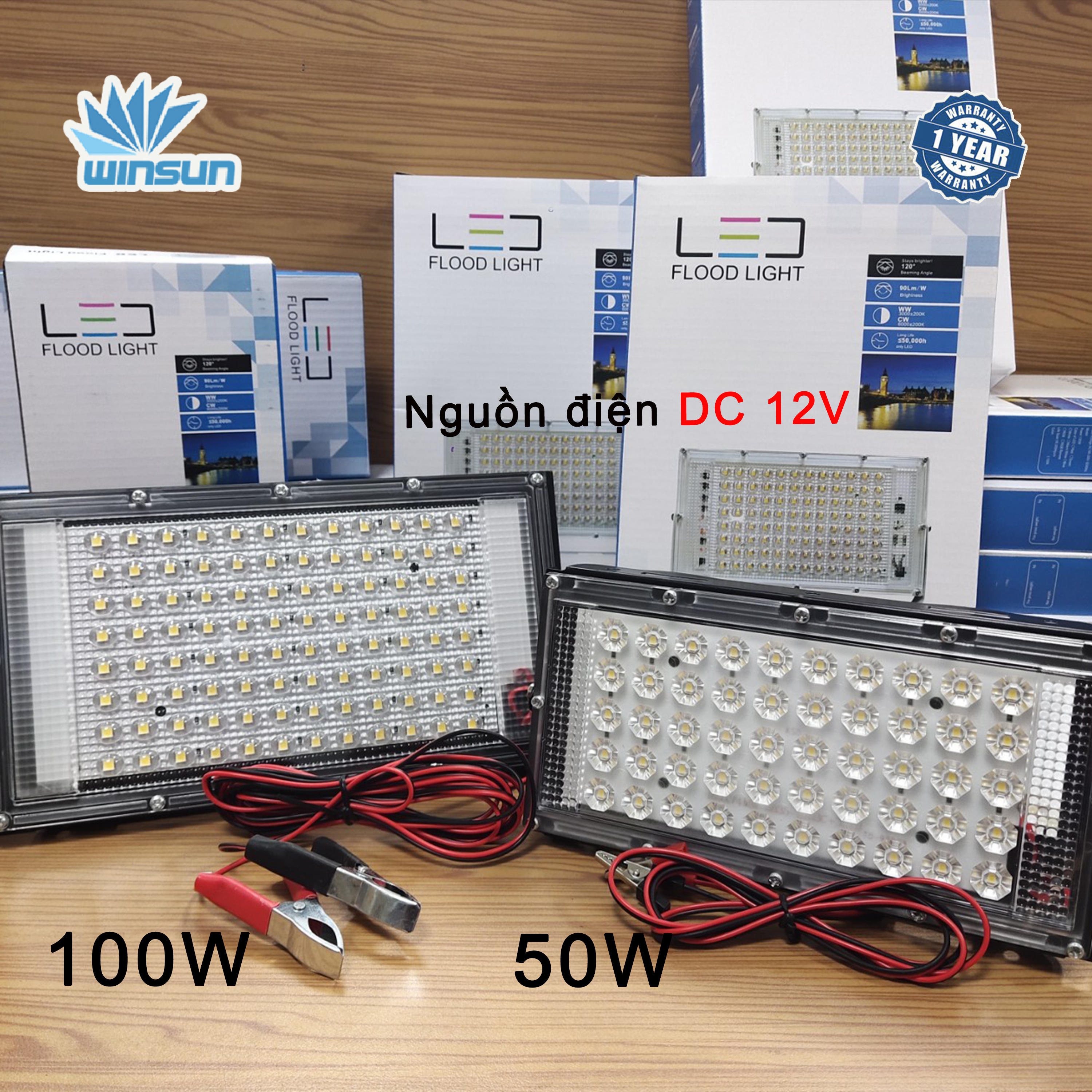 Đèn Pha Led DC 12V 100W