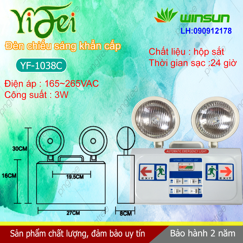 Đèn chiếu sáng khẩn cấp, đèn sự cố YiFei YF-1038C Winsun