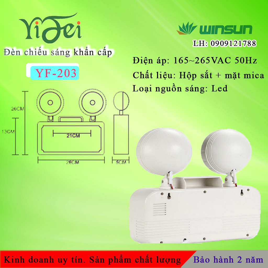 Đèn chiếu sáng khẩn cấp, đèn sự cố YiFei YF-203 Winsun