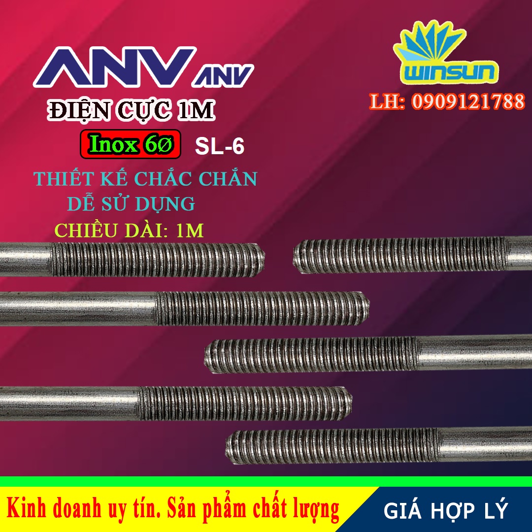 ANV Điện cực 1M ANV Inox Ø6 ( SL-6 Winsun )