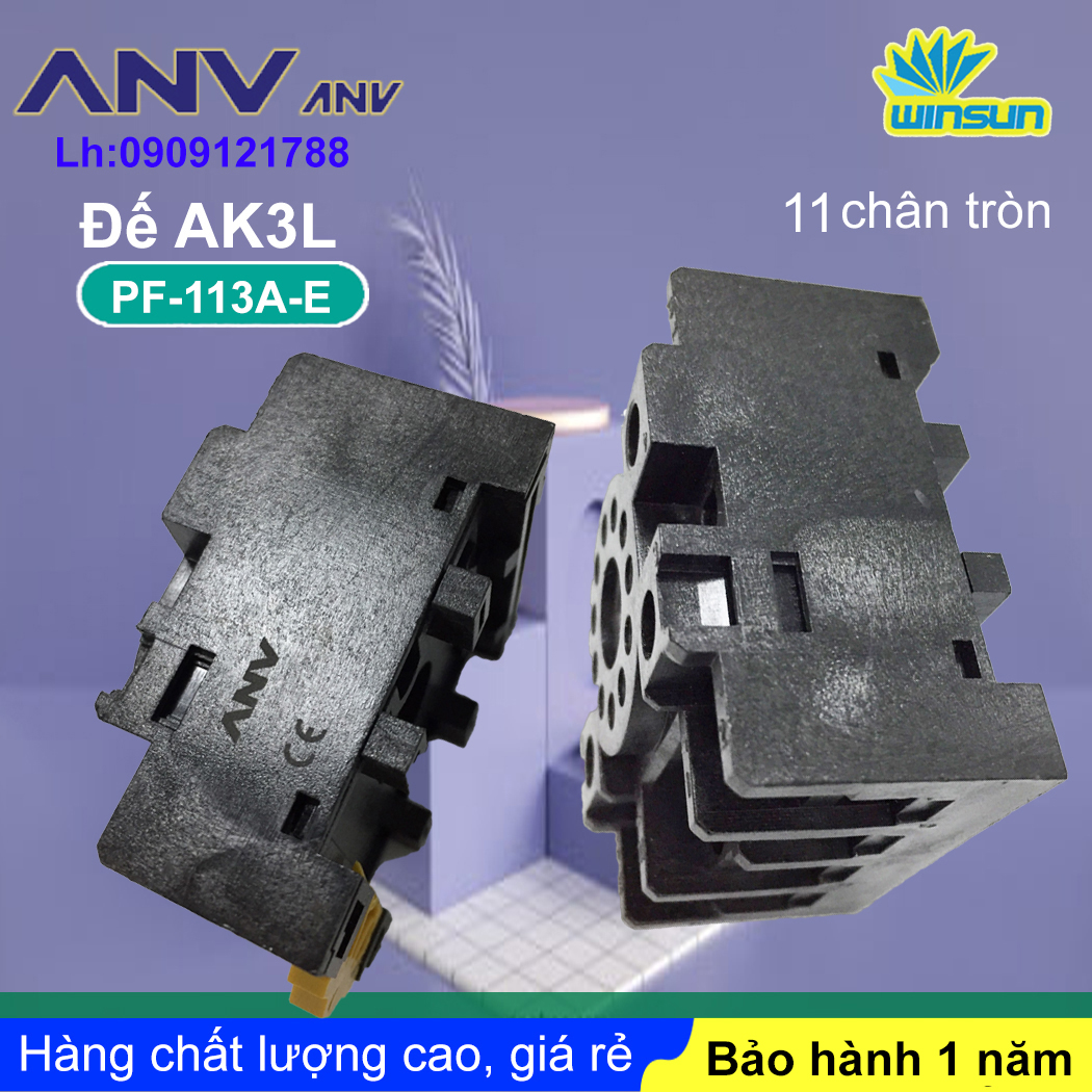 ANV Đế timer relay ANV PF 113A-E 11 chân tròn Winsun