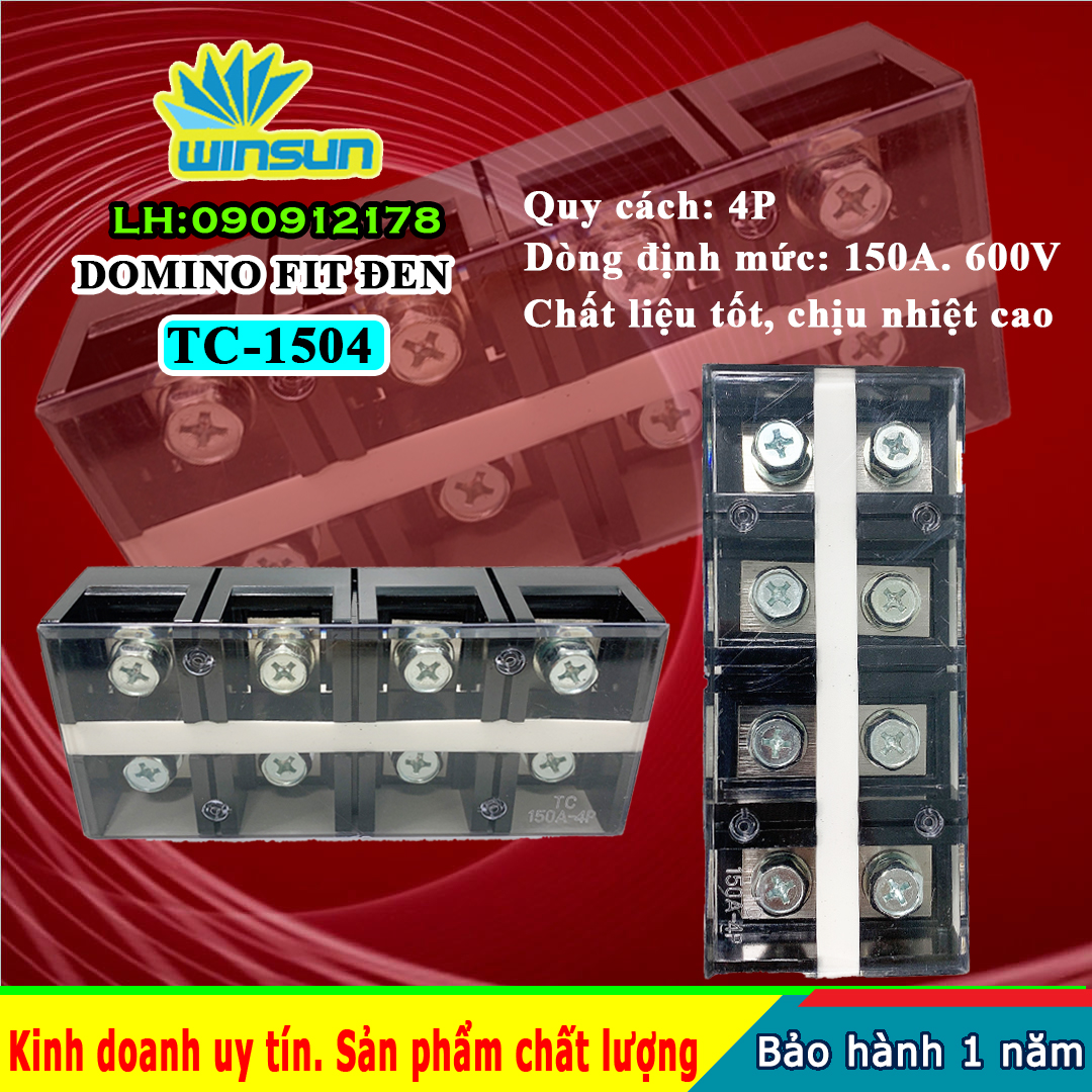 Domino khối fit đen 150A TC-150 Winsun