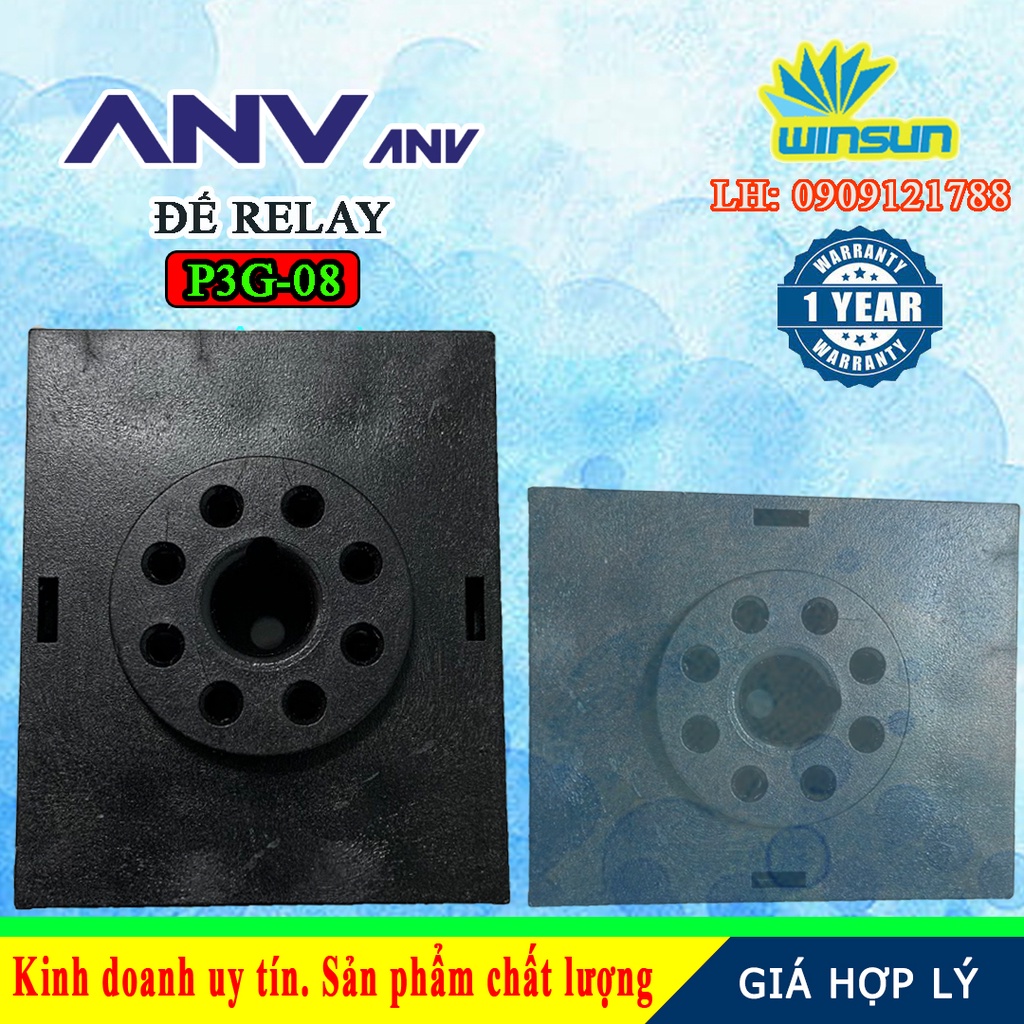 ANV Đế timer relay ANV P3G-08 8 chân tròn Winsun