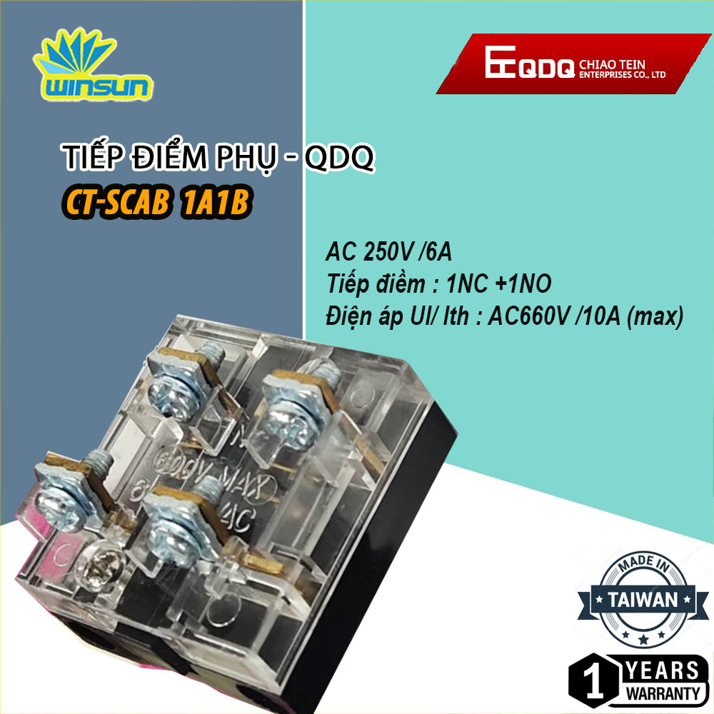 Tiếp điểm phụ QDQ CT-B TYPE