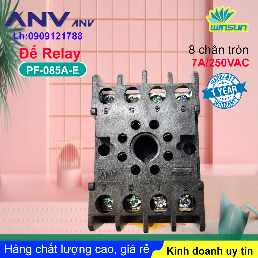 ANV Đế timer relay ANV PF 085A-E 8 chân tròn Winsun