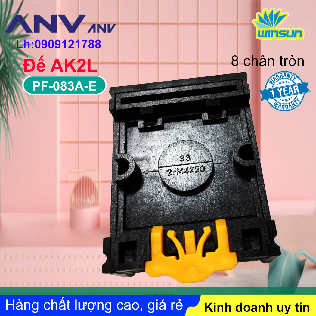 ANV Đế timer relay ANV PF 083A-E 8 chân tròn Winsun