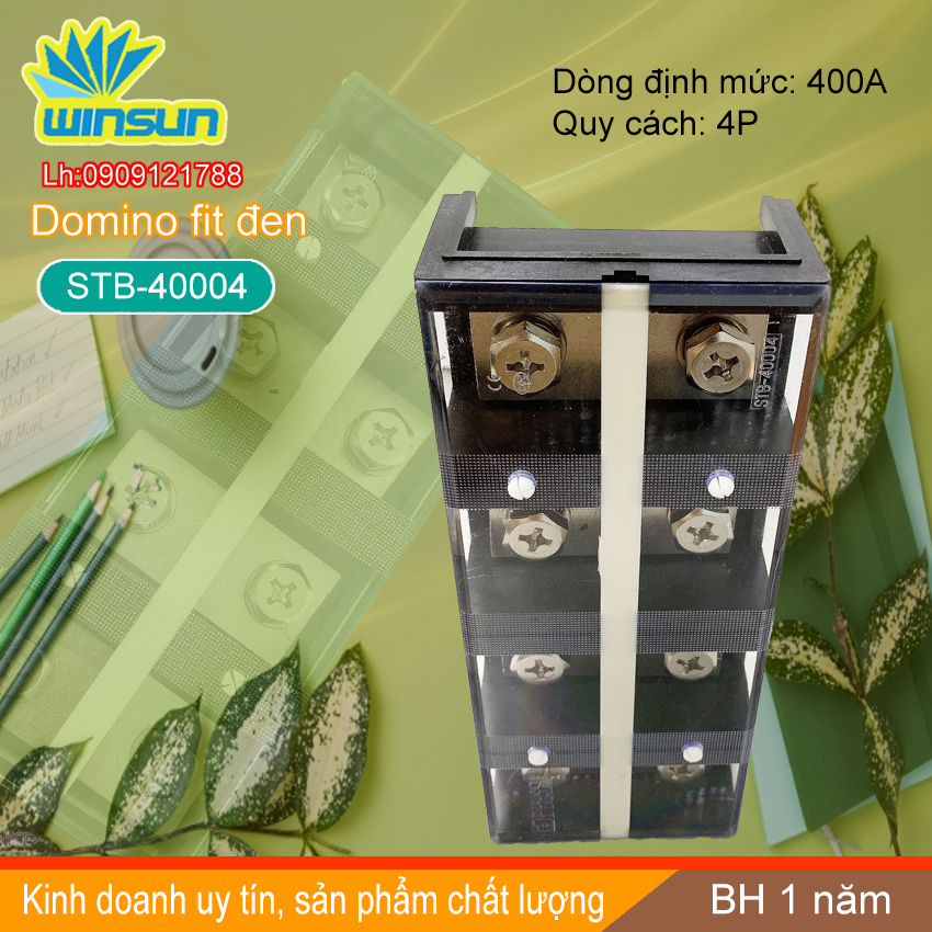 Domino khối fit đen 400A STB-400 Winsun