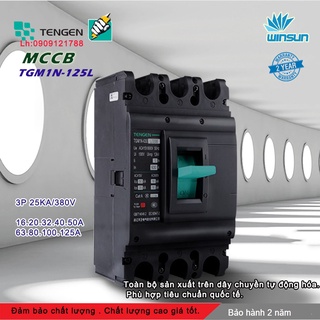 Aptomat Tengen MCCB TGM1N-125L 3 pha 63A~125A Winsun