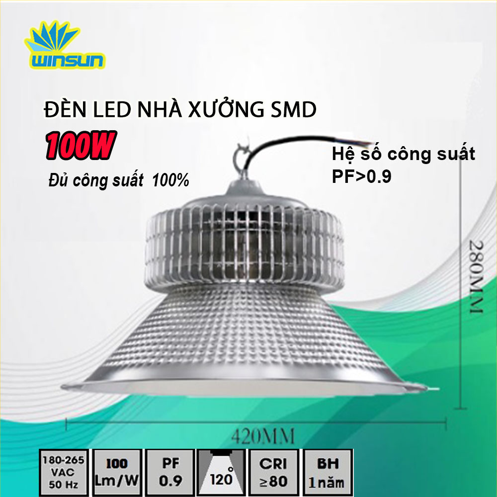 Đèn LED nhà xưởng CT-SMD 100W 