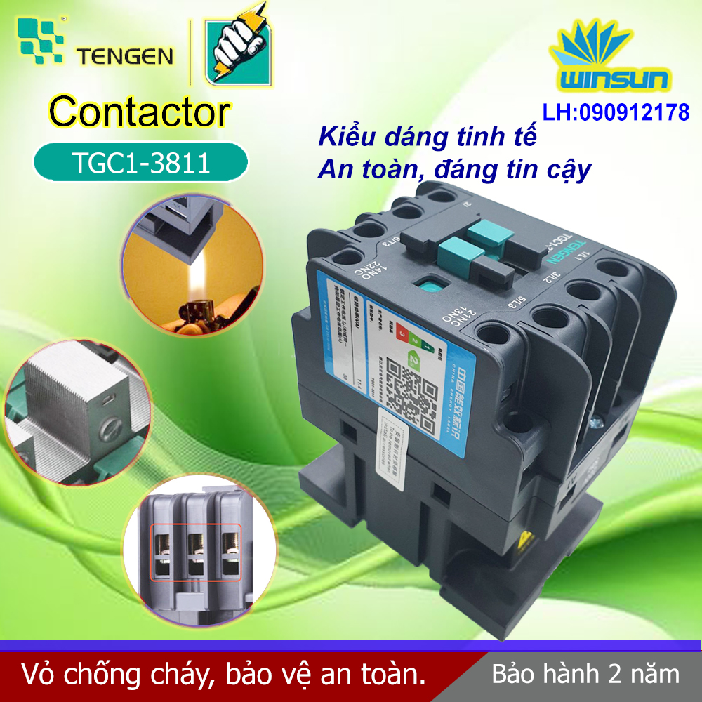 Tengen Khởi động từ Tengen TGC1-3811 38A  Winsun