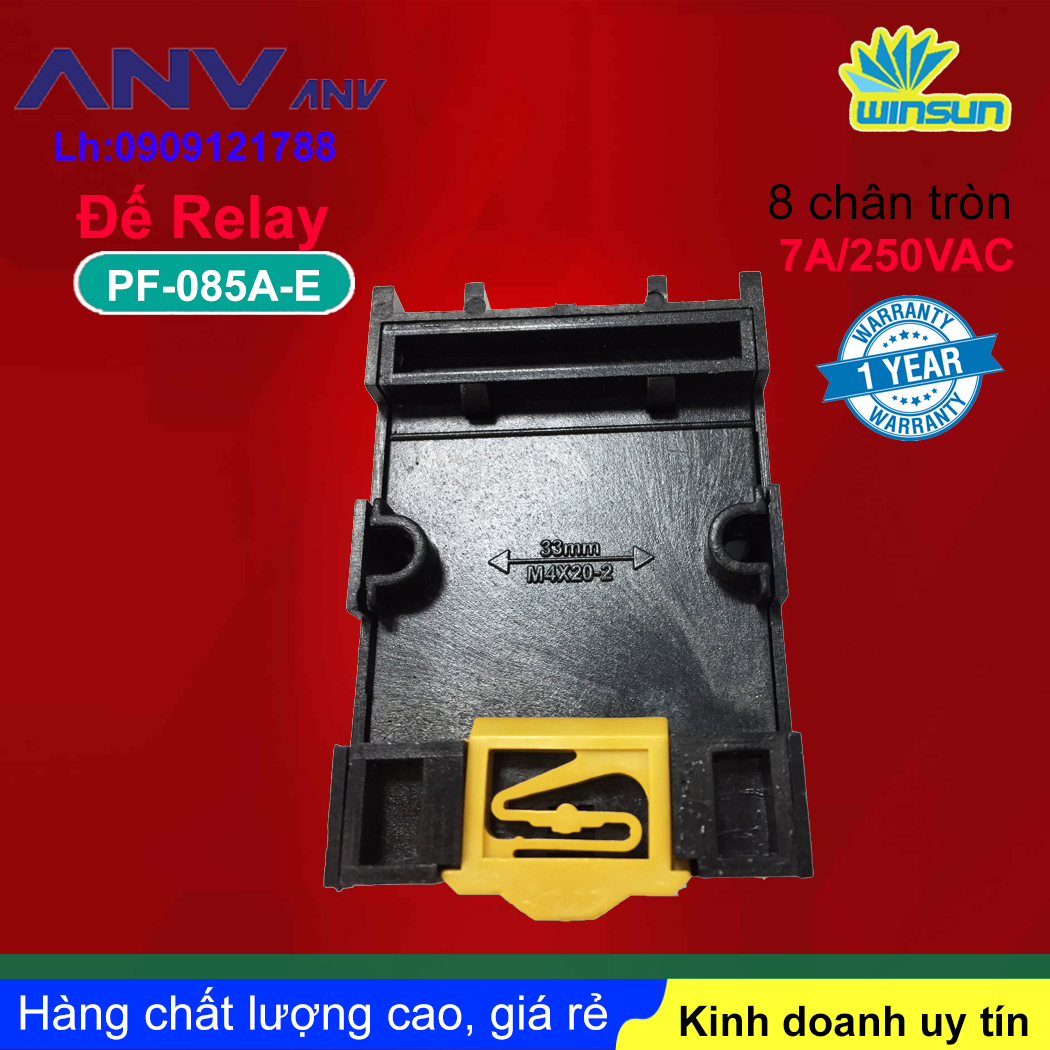 ANV Đế timer relay ANV PF 085A-E 8 chân tròn Winsun