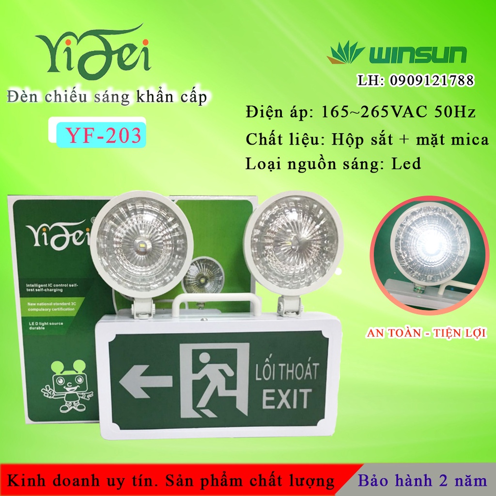 Đèn chiếu sáng khẩn cấp, đèn sự cố YiFei YF-203 Winsun