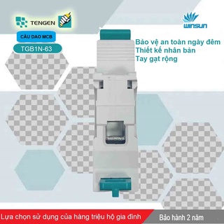 Cầu dao Aptomat an toàn MCB Tengen TGB1N-63 1 Pha 6A - 63A Winsun