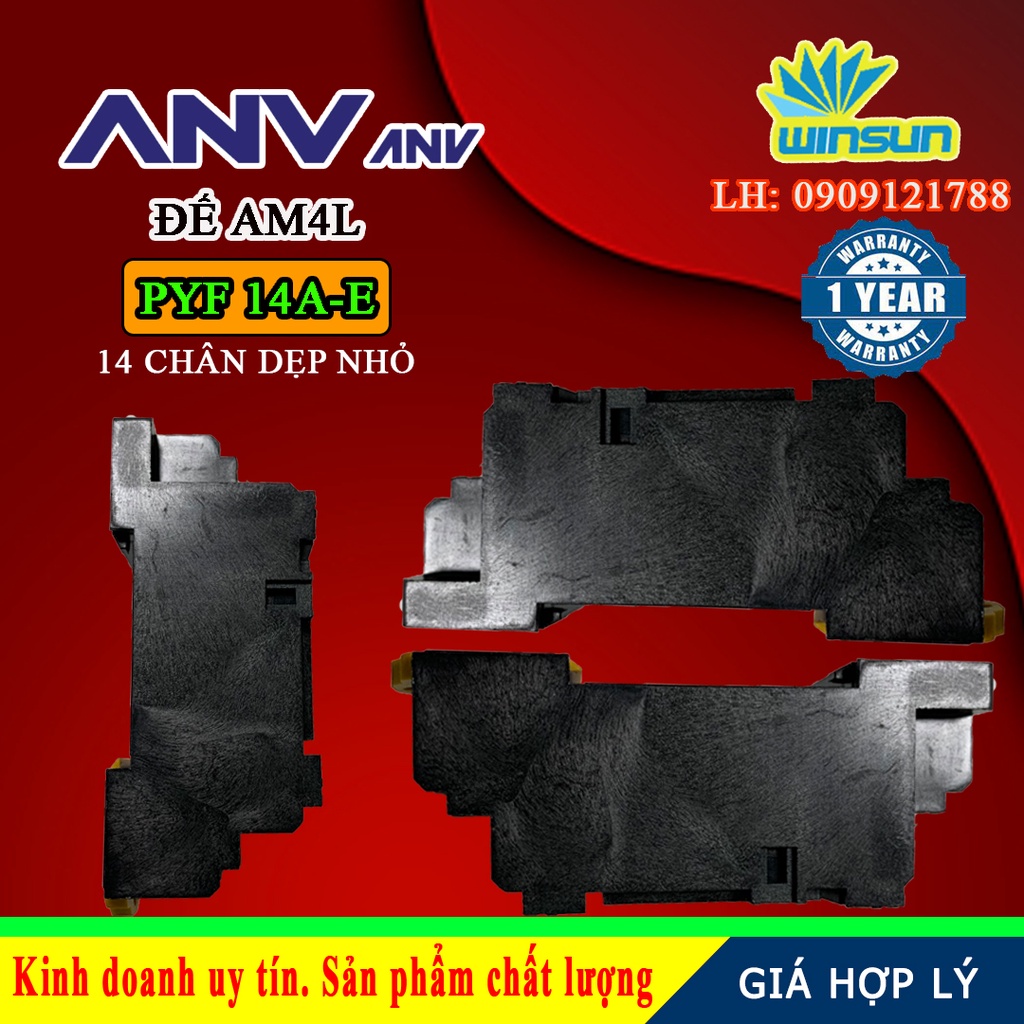 ANV Đế timer relay ANV PYF 14A-E 14 chân dẹp nhỏ Winsun