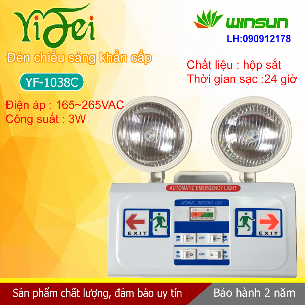 Đèn chiếu sáng khẩn cấp, đèn sự cố YiFei YF-1038C Winsun