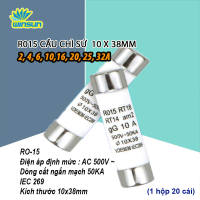 Ruột cầu chì sứ 10x38 RT18 2A 4A 6A 10A 16A 20A 25A 32A 500V