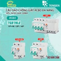 Cầu Dao Chống Giật RCBO 1P+N, 2P 6kA 30mA TENGEN