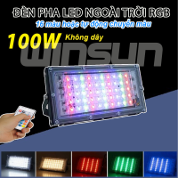 Đèn pha Led đổi màu RGB 16 màu chống nước hắt tường 50W 100W Có Điều Khiển-Remote, nhiều chế độ sáng tự động chuyển màu