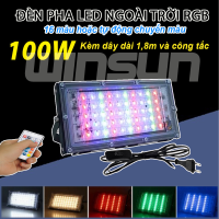 Đèn pha Led đổi màu RGB 16 màu chống nước hắt tường 50W 100W Có Điều Khiển-Remote, nhiều chế độ sáng tự động chuyển màu