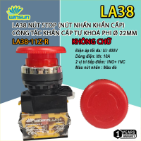 Nút dừng khẩn cấp, nút nhấn dừng khẩn cấp LA38-STOP Phi 22. BH: 1 năm ( 1 đổi 1 )