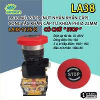 Nút dừng khẩn cấp, nút nhấn dừng khẩn cấp LA38-STOP Phi 22. BH: 1 năm ( 1 đổi 1 )