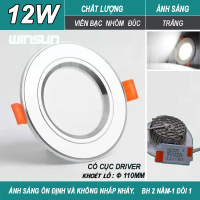 Đèn Led downlight âm trần 7W, 9W, 12W. Ánh sáng trắng, 3 màu. BH: 2 năm ( 1 đổi 1 )