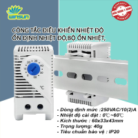 Bộ điều khiển nhiệt độ cảm biến nhiệt cơ học nhỏ gọn, 0-60 độ C