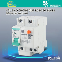 Cầu Dao Chống Giật RCBO 1P+N, 2P 6kA 30mA TENGEN
