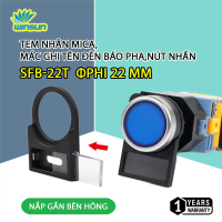 Tem nhãn mica phi 22,25,30 ,thẻ ghi tên nút ấn, công tắc, đèn báo, nút nhấn [Túi 100 cái]