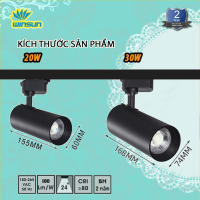          Đèn rọi ray COB ống bơ 20W, 30W BH: 2 năm ( 1 đổi 1 )