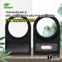 Tem nhãn mica phi 22,25,30 ,thẻ ghi tên nút ấn, công tắc, đèn báo, nút nhấn [Túi 100 cái]