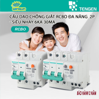 Cầu Dao Chống Giật RCBO 1P+N, 2P 6kA 30mA TENGEN