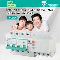 Cầu Dao Chống Giật RCBO 4P 6kA 30mA TENGEN