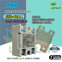 Rơ le Bán Dẫn ANV Solid SSR 40 DA(H), AA (Hàng Đài Loan)