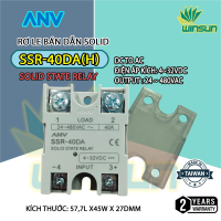 Rơ le Bán Dẫn ANV Solid SSR 40 DA(H), AA (Hàng Đài Loan)