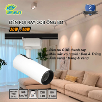          Đèn rọi ray COB ống bơ 20W, 30W BH: 2 năm ( 1 đổi 1 )